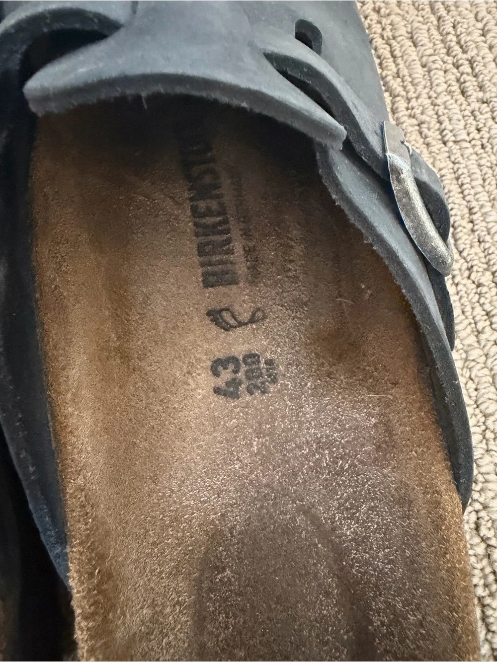 Birkenstock Black Slip-On Buckle Clogs